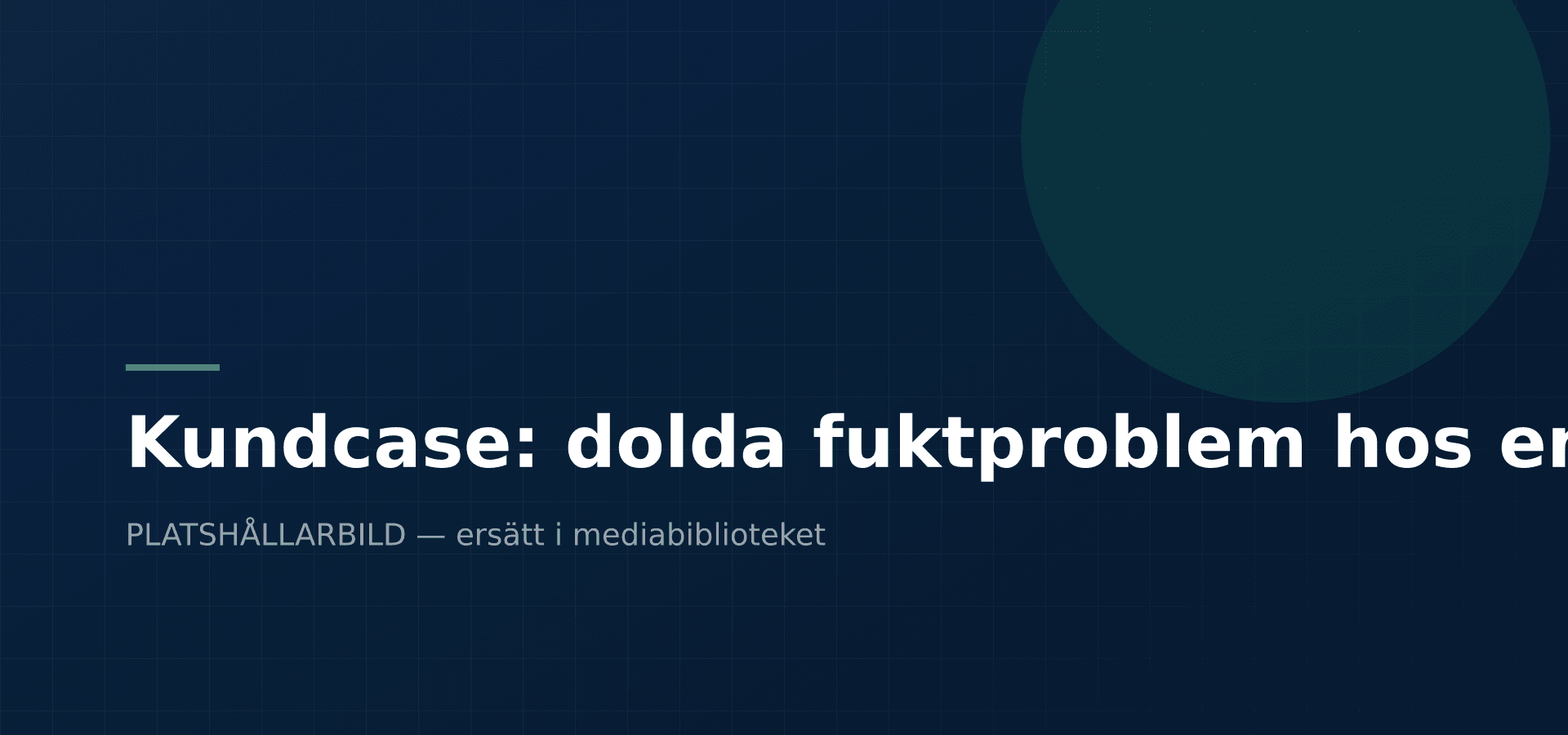Kundcase: dolda fuktproblem hos en läkemedelstillverkare — Enlighter