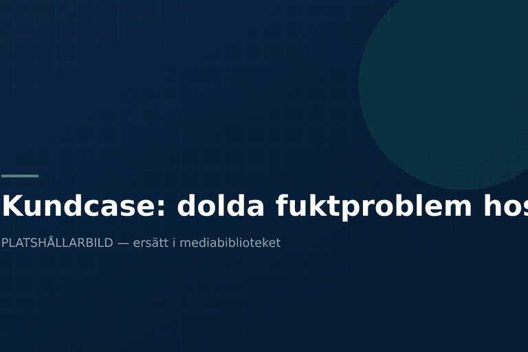 Kundcase: dolda fuktproblem hos en läkemedelstillverkare — Enlighter